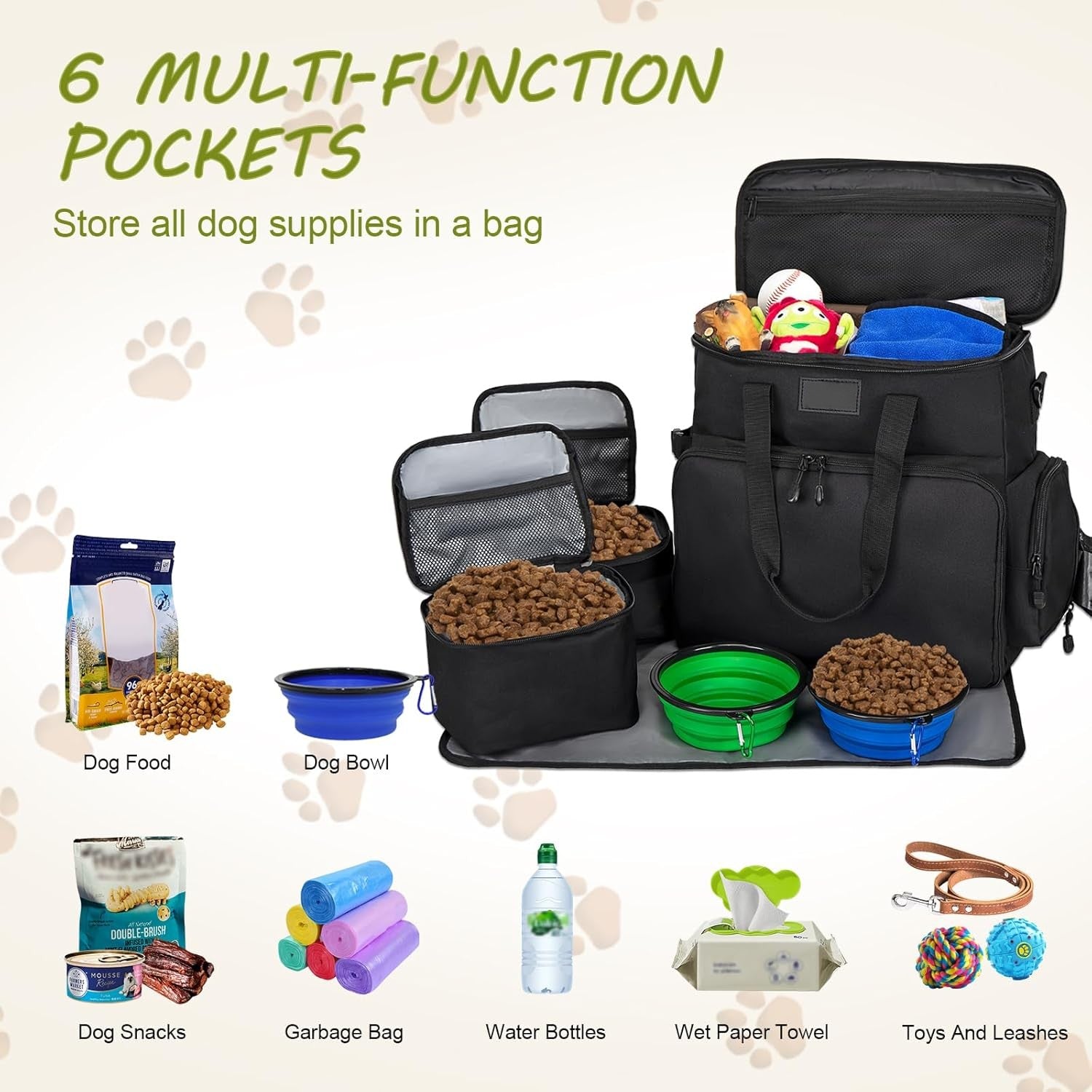 PawPack GoBag - Ultimate Pet Travel Tote (w/ accessories)