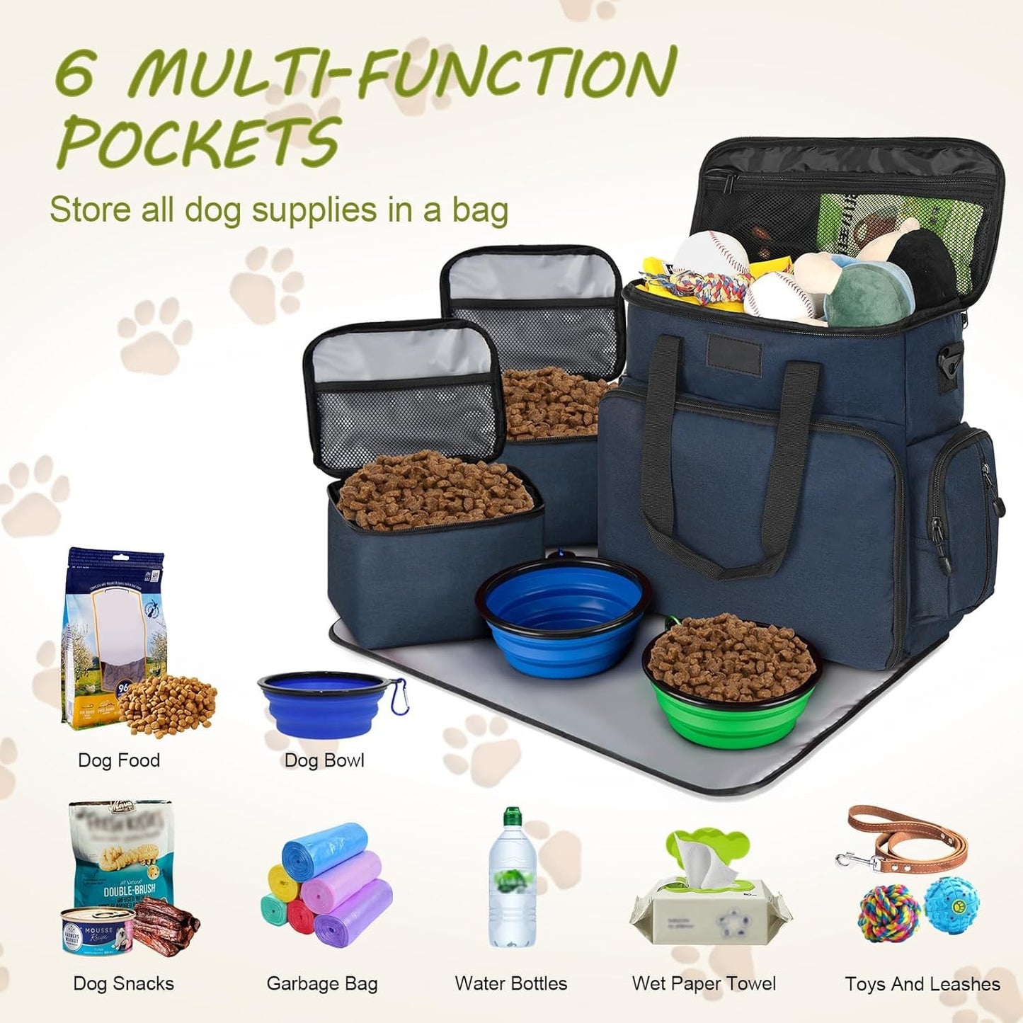 PawPack GoBag - Ultimate Pet Travel Tote (w/ accessories)