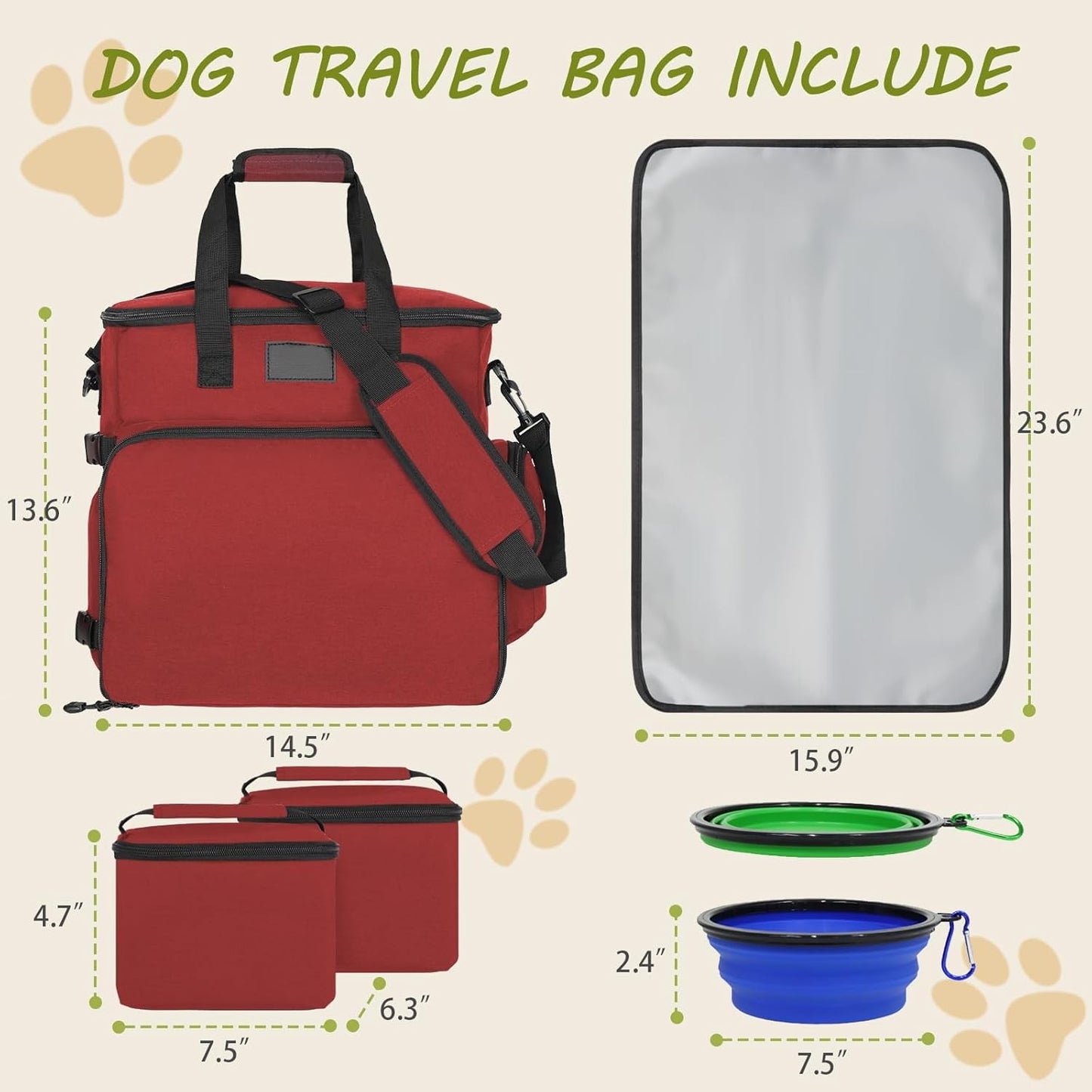 PawPack GoBag - Ultimate Pet Travel Tote (w/ accessories)