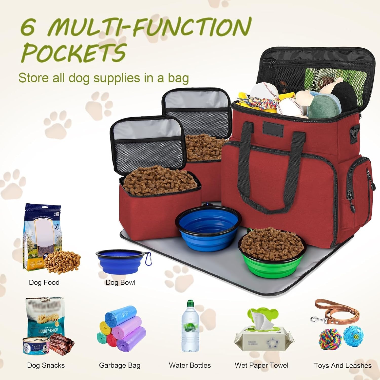PawPack GoBag - Ultimate Pet Travel Tote (w/ accessories)