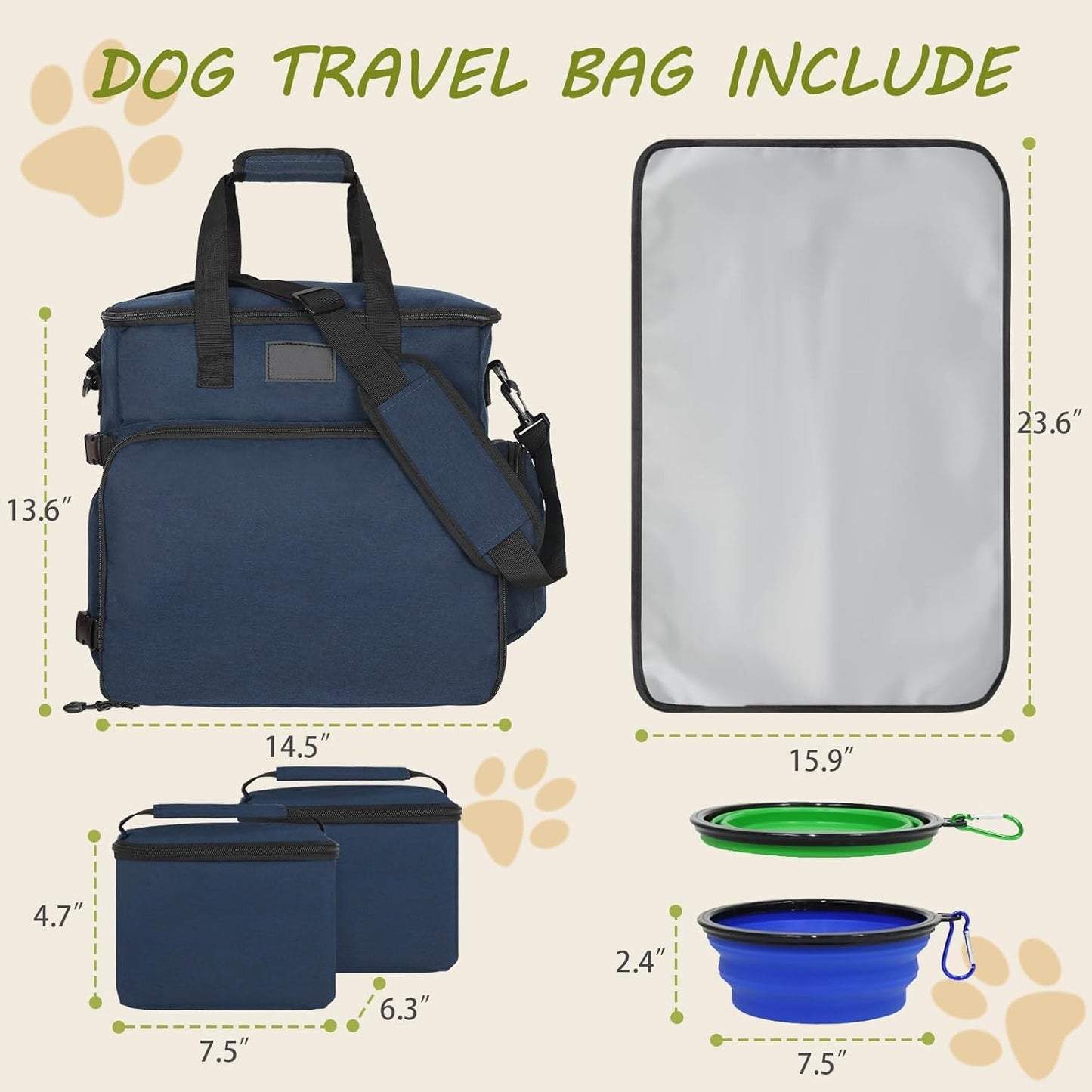 PawPack GoBag - Ultimate Pet Travel Tote (w/ accessories)